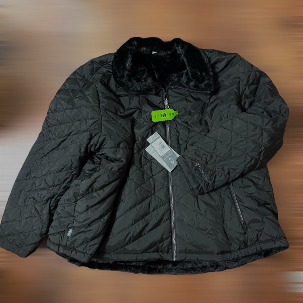 Women's Plus Size Cloud Lite II Reversible  Black Jacket 3X